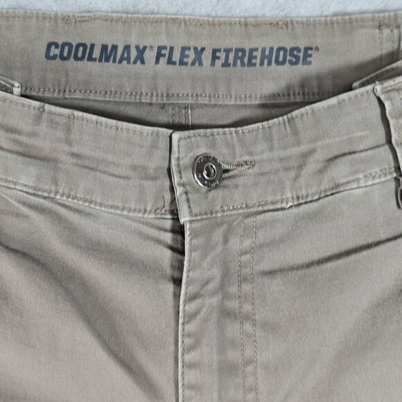 Duluth Trading Co Cargo Pants Mens 38x30 Gray Coolmax Flex Fire Hose Utility Tan - Picture 5 of 11
